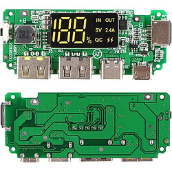 SANAG Lot De 4 Cartes D'Alimentation 18650 - Double Usb - 5 V - 2,4 A - Module Mobile 18650 - Avec Surcharge, Surcharge, Court-Circuit, Carte Usb Diy pas cher