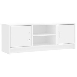 vidaXL Meuble TV blanc 102x30x37,5 cm bois d'ingénierie