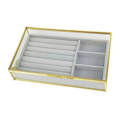 Avis Couvercle Transparent Velours Bijoux Plateau Transparent Bijoux Affichage Vitrine Verrouillable Estimé Bijoux Organisateur de Stockage Box Charm