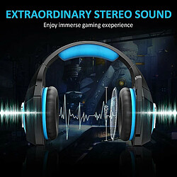 Chrono Casque Gamer, Casque Micro pour PS4 Xbox One(Adaptateur Nécessaire)/S/X Antibruit & Lumière LED, Casque Gaming avec Cache-oreilles à Mémoire Douce pour PC Nintendo Switch Laptop Smartphone