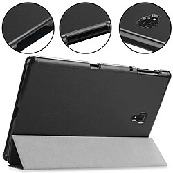 Wewoo Housse tablette en cuir PU Flip Custer Texture pour Galaxy Tab A 10.5 / T595 & T590, avec support à trois plis & fonction Sleep / Wake-up Noir pas cher