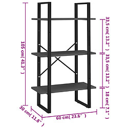 vidaXL Étagère de rangement gris 60x30x105 cm bois d'ingénierie pas cher