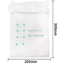 Sac à ordures pour aspirateur Vorwerk VK135 FP136, pour drone VK369, sac à poussière, sac en tissu, accessoires, 10 pièces