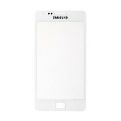 Vitre écran de façade blanche + adhésif pour Samsung Galaxy S2 I9100