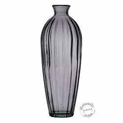 BigBuy Home Vase Gris verre recyclé 12 x 12 x 29 cm