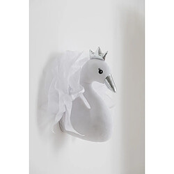 Avis Dansmamaison Cygne Decoration Murale Peluche Blanc/Argent