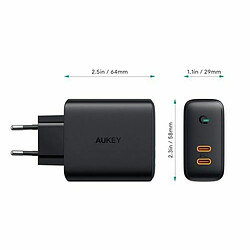 Chargeur mural Aukey PA-D2 Noir 36 W pas cher