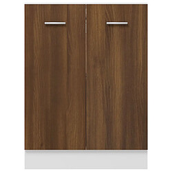 Acheter vidaXL Armoire de plancher Chêne marron 60x46x81,5cm Bois d'ingénierie