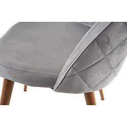 Decoshop26 Lot de 4 chaises de salle à manger tissu velours gris clair en bois style rétro CDS04518 pas cher