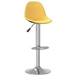 vidaXL Tabourets de bar lot de 2 jaune moutarde tissu