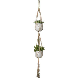 Artevasi MACRAMÉ DOBLE NoeUD CARRÉ NATUREL 120 CM