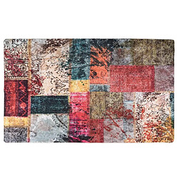 vidaXL Tapis lavable patchwork multicolore 120x170 cm antidérapant