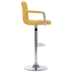 Avis vidaXL Chaises de bar lot de 2 jaune tissu