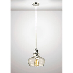 Luminaire Center Suspension Carla Chrome poli 1 ampoule 31cm