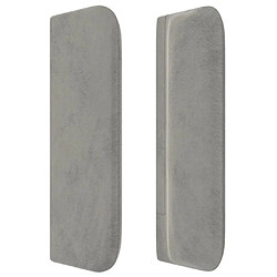 Avis vidaXL Tête de lit avec oreilles Gris clair 93x16x78/88 cm Velours