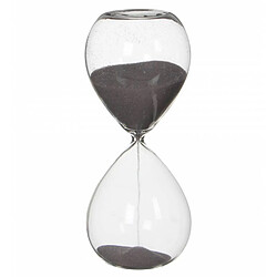 L'Héritier Du Temps Superbe Sablier Sable Gris en Verre Transparent 8x8x20cm