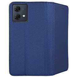 Acheter Htdmobiles Housse pour Motorola Moto G84 5G - etui coque pochette portefeuille + verre trempe - BLEU MAGNET