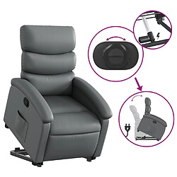 Acheter vidaXL Fauteuil inclinable Gris Similicuir