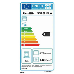 Four intégrable multifonction 73l 60cm a+ pyrolyse blanc - sop6214lw - SAUTER