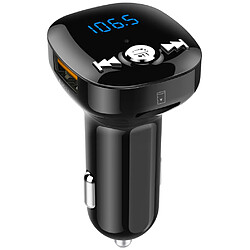 INF Émetteur FM pour la voiture, adaptateur Bluetooth avec chargeur de voiture QC3.0