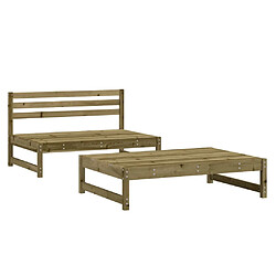 vidaXL Salon de jardin 2 pcs bois de pin imprégné