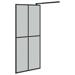 Acheter vidaXL Paroi de douche avec étagère Noir 100x195cm Verre ESG&Aluminium