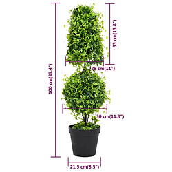 Acheter vidaXL Plante de buis artificiel avec pot Vert 100 cm