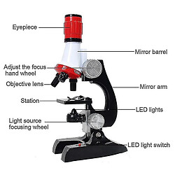 Avis Universal Enfants Enfants Microscope Microscope Kit Laboratoire LED 100x-400x-400x-1200x Accueil Ecole Jouets éducatifs Cadeaux Re