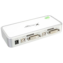 KVM Commutateur, InLine®, DVI, 2 x, USB, avec Audio