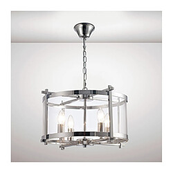 Luminaire Center Suspension Nolan Chrome poli 4 ampoules 48cm