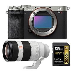 Sony Alpha a7CR (argent) Appareil photo sans miroir +Sony FE 100-400mm f4.5-5.6 GM OSS (SEL100400GM)+Lexar 256GB Professional 2000x UHS-II SDXC Memory Card