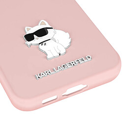 Karl Lagerfeld Coque pour Samsung Galaxy S23 FE Design Choupette Silicone Rigide Rose Poudré