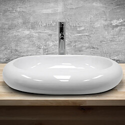 Avis Ecd Germany Lavabo à poser céramique vasque ovale salle de bain design moderne 630 x 420 cm