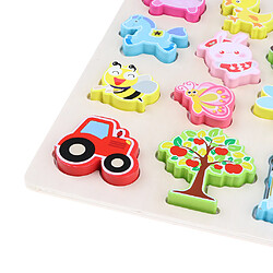 bois animal bloc formes couleur puzzle tri empilage montessori bébé jouet pas cher