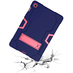 Coque en TPU hybride anti-choc bleu foncé/rose avec béquille pour votre Samsung Galaxy Tab S5e SM-T720/SM-T725