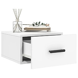 Acheter Maison Chic Lot de 2 Tables de Chevet murales - Tables de Nuit blanc 35x35x20 cm