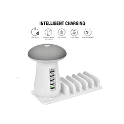 Acheter YP Select Lampe champignon support de chargement USB à cinq ports - chargeur blanc - gris blanc UK