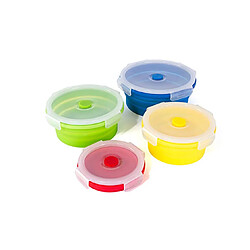 Avis YP Select Ensemble de 4 récipients pliables ronds en silicone contenant de stockage des aliments 4Pcs