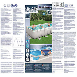 Acheter Bestway Ensemble de piscine Power Steel Rectangulaire 488x244x122 cm