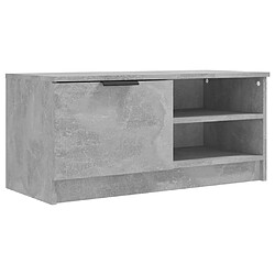 vidaXL Meuble TV Gris béton 80x35x36,5 cm Bois d'ingénierie