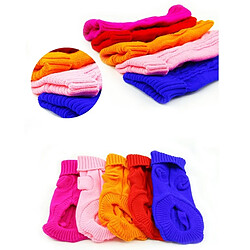 Avis Wewoo Pull Automne & Hiver Style Chien Solide Couleurs Pull Taille: M, Buste: 24-40cm, Longueur: 22cm Magenta