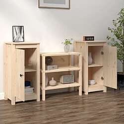 Avis Maison Chic Lot de 2 Commode Buffet - Meuble de rangements 40x35x80 cm Bois massif de pin -GKD57694