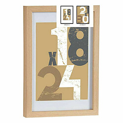 Gift Decor Cadre photo 24 x 2,5 x 32,5 cm Naturel verre Bois MDF (6 Unités)