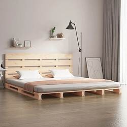 Maison Chic Lit Moderne Chambre - Cadre/structure de lit pour adulte 180x200 cm Bois de pin massif Super King -MN64344