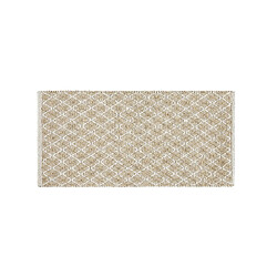 Beliani Tapis beige 50 x 80 cm motif à carreaux AKBEZ