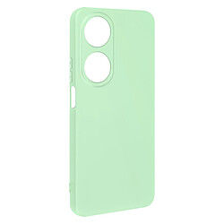 Avizar Coque pour Honor 90 Smart Silicone Finition Soft-touch avec Dragonne Vert Pâle