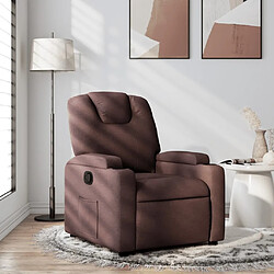 Maison Chic Fauteuil inclinable,Fauteuil luxe de relaxation Marron foncé Tissu -MN26903