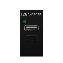 Prise USB avec chargeur - Maclean MCE727B - Connexion USB jusqu'à 1A - murale - modulaire - encastrée - noir