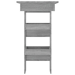 Avis vidaXL Table bar murale Sonoma gris 102x45x103,5 cm Bois d'ingénierie