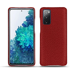 Coque cuir Samsung Galaxy S20 FE - Coque arrière - Tomate ( Pantone #a61715 ) - NOREVE